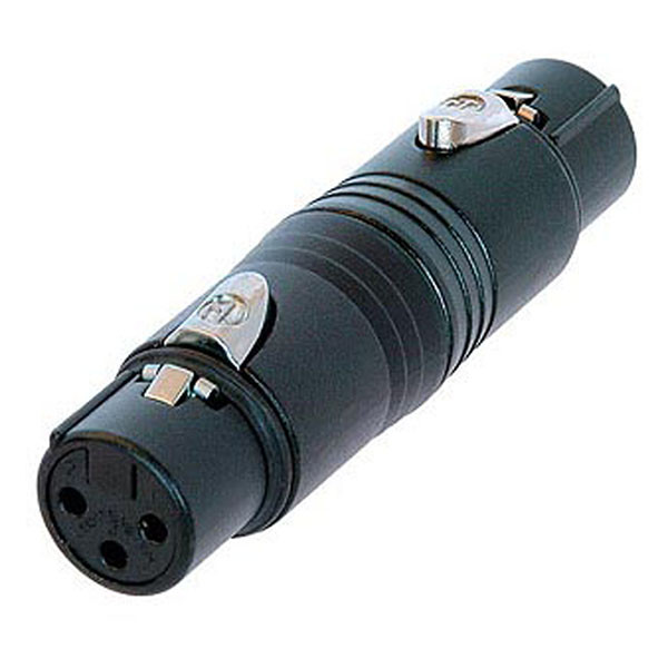 Neutrik XLR adapter | V ↔ V | Neutrik | NA3FF-B (Mono, 3-pin) NA3FF-B K010411256 - 1