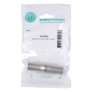 Neutrik XLR adapter - Neutrik (Stereo, 3-pin, Mannelijk) NA3MM K050307022 - 4