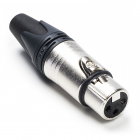 XLR connector | Neutrik | 3-pin (Metaal, Vrouwelijk, Trekontlasting)