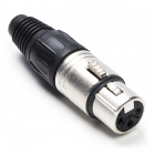 XLR connector | Neutrik | 3-pin (Metaal, Vrouwelijk, Trekontlasting)