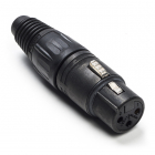 XLR connector | Neutrik | 3-pin (Metaal, Vrouwelijk, Trekontlasting, Verguld)