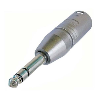 Neutrik XLR naar 6.35 mm jack adapter | M ↔ M | Neutrik (Stereo, 3-pin) NA3MP K050307023 - 2