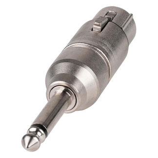 Neutrik XLR naar 6.35 mm jack adapter | V ↔ M | Neutrik (Mono, 3-pin) NA2FP K050307013 - 2