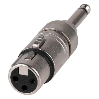 Neutrik XLR naar 6.35 mm jack adapter | V ↔ M | Neutrik (Mono, 3-pin) NA2FP K050307013 - 3