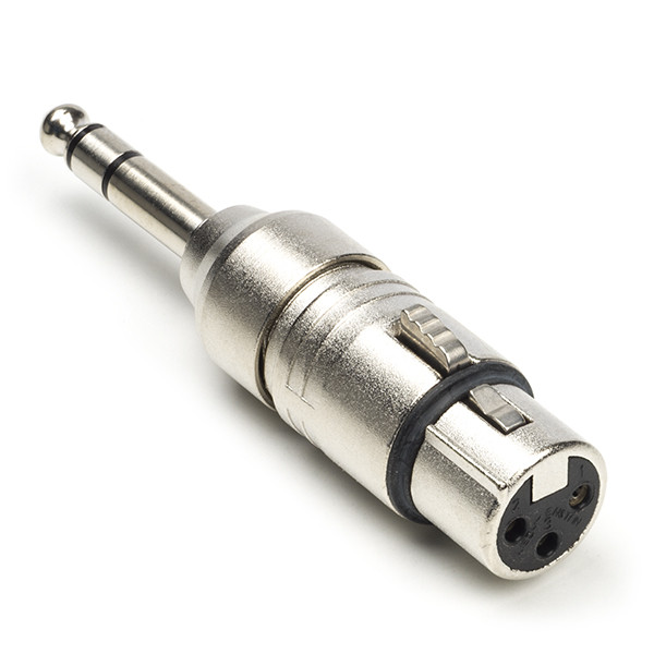 Neutrik XLR naar 6.35 mm jack adapter | V ↔ M | Neutrik (Stereo, 3-pin) NA3FP K050307020 - 1