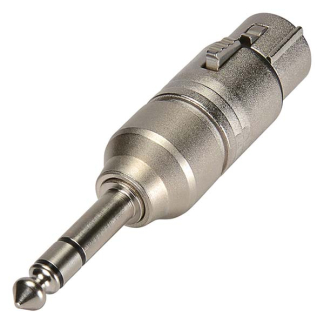 Neutrik XLR naar 6.35 mm jack adapter | V ↔ M | Neutrik (Stereo, 3-pin) NA3FP K050307020 - 2