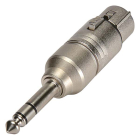 Neutrik XLR naar 6.35 mm jack adapter | V ↔ M | Neutrik (Stereo, 3-pin) NA3FP K050307020 - 2