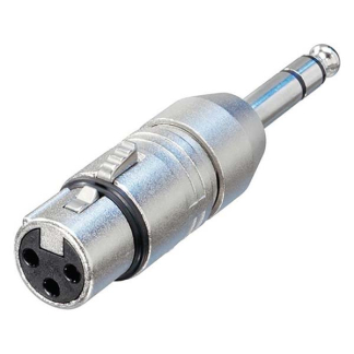 Neutrik XLR naar 6.35 mm jack adapter | V ↔ M | Neutrik (Stereo, 3-pin) NA3FP K050307020 - 3