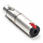 XLR naar 6.35 mm jack adapter | V ↔ V | Neutrik (Stereo, 3-pin)