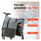 Newlooxs Fietstas dubbel | New Looxs | Nyborg | 34 liter (Donkergrijs/zwart) RT1765 K170404747 - 7