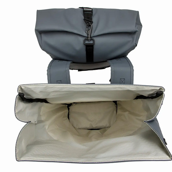 Newlooxs Fietstas dubbel | New Looxs | Nyborg | 34 liter (Donkergrijs/zwart) RT1765 K170404747 - 9