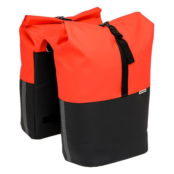 Newlooxs Fietstas dubbel | New Looxs | Nyborg | 34 liter (Rood/zwart) RT1766 K170404748 - 1