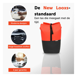 Newlooxs Fietstas dubbel | New Looxs | Nyborg | 34 liter (Rood/zwart) RT1766 K170404748 - 5