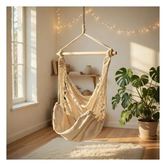 Outdoor Living Hangstoel | Outdoor Living | 130 x 30 x 100 cm (Spreidstok, Wit) 841758 K170104771 - 3