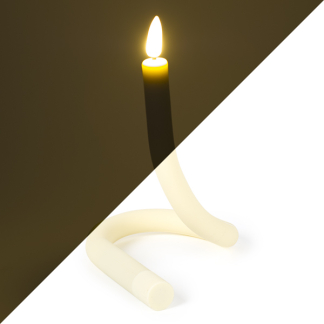 PEHA Flexibele LED dinerkaars | PEHA | 40 cm (Buigbaar, Bewegende vlam, Ivoor) MB-30410 K150303156 - 