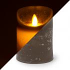 LED kaars | 10 cm | PEHA (Bewegende vlam, Timer, Taupe) 1