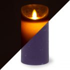 LED kaars | 15 cm | PEHA (Bewegende vlam, Timer, Paars)