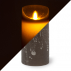 LED kaars | 15 cm | PEHA (Bewegende vlam, Timer, Taupe)