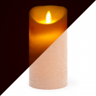 LED kaars | 15 cm | PEHA (Bewegende vlam, Timer, Zalmroze)