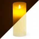 LED kaars | 18 cm | PEHA (Bewegende vlam, Timer, Crème)