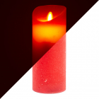 LED kaars | 18 cm | PEHA (Bewegende vlam, Timer, Rood)
