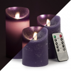 PEHA LED kaars | 3 stuks | PEHA (Bewegende vlam, Timer, Dimbaar, Afstandsbediening, Paars) MB-20154 K150303114 PEHA LED kaars | 3 stuks | PEHA (Bewegende vlam, Timer, Dimbaar, Afstandsbediening, Paars) MB-20154 K150303114