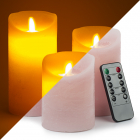 PEHA LED kaars | 3 stuks | PEHA (Bewegende vlam, Timer, Dimbaar, Afstandsbediening, Zalmroze) MB-20294 K150303129 PEHA LED kaars | 3 stuks | PEHA (Bewegende vlam, Timer, Dimbaar, Afstandsbediening, Zalmroze) MB-20294 K150303129