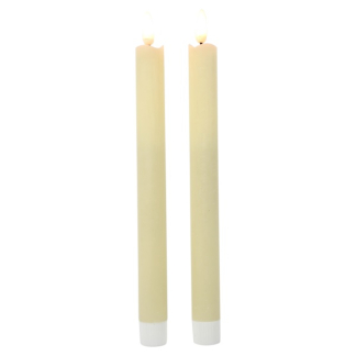 PEHA Led dinerkaars | 2 stuks | 25.5 cm | PEHA (Bewegende vlam, Crème) MB-30105 K150303135 - 2