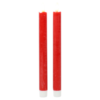 PEHA Led dinerkaars | 2 stuks | 25.5 cm | PEHA (Bewegende vlam, Rood) MB-30110 K150303136 - 2