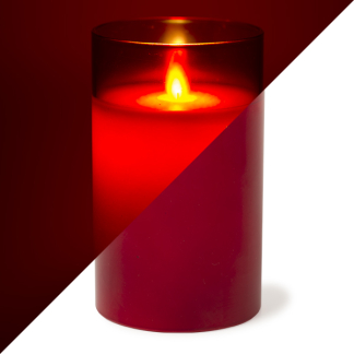 PEHA Led kaars | 12.5 cm | PEHA (In glas, Timer, Rood) MB-11270 K150303145 - 1