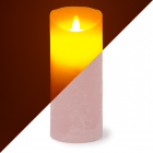 Led kaars | 18 cm | PEHA (Bewegende vlam, Timer, Zalmroze)