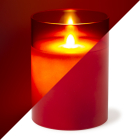 Led kaars | PEHA | 10 cm (In glas, Timer, Rood)
