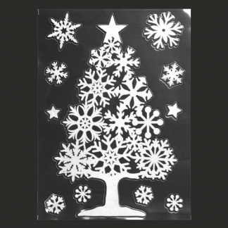 PEHA Raamstickers kerst | PEHA | 11 stuks (Dennenboom, Sneeuwvlokken) RD-60330 K150303217 - 