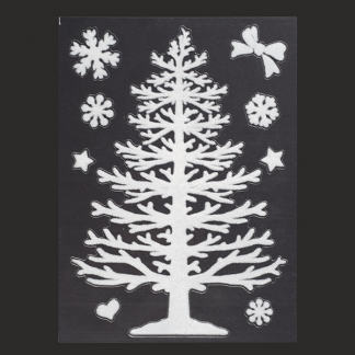 PEHA Raamstickers kerst | PEHA | 9 stuks (Dennenboom) RD-60325 K150303216 - 1
