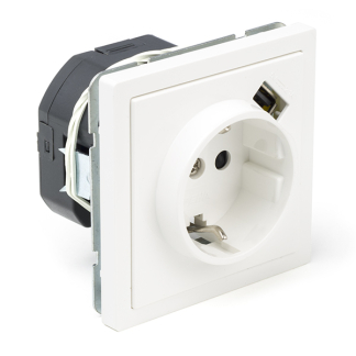 PEHA Stopcontact met USB | Peha | ST (Inbouw, Randaarde, Wit) 66.011.46 K180106614 - 1
