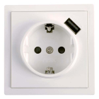PEHA Stopcontact met USB | Peha | ST (Inbouw, Randaarde, Wit) 66.011.46 K180106614 - 2