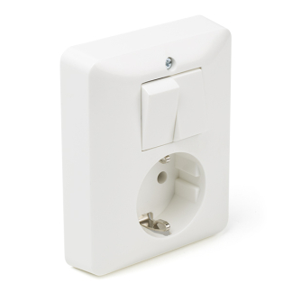 PEHA Stopcontact met schakelaar | PEHA (Inbouw, Randaarde, Serie, Wit) 66.011.71 K180106626
