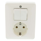 PEHA Stopcontact met schakelaar | PEHA (Inbouw, Randaarde, Serie, Wit) 66.011.71 K180106626 - 2