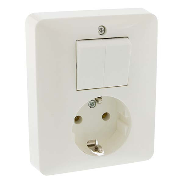 PEHA Stopcontact met schakelaar | PEHA (Inbouw, Randaarde, Serie, Wit) 66.011.71 K180106626 - 3