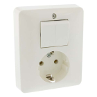 PEHA Stopcontact met schakelaar | PEHA (Inbouw, Randaarde, Serie, Wit) 66.011.71 K180106626 - 3