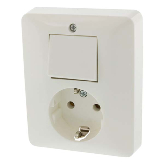 PEHA Stopcontact met schakelaar | PEHA (Inbouw, Randaarde, Wissel, Wit) 66.011.68 K180106625 - 4