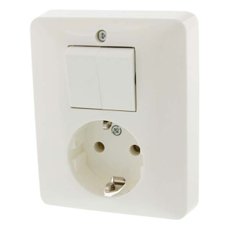 PEHA Stopcontact met schakelaar | Peha (Inbouw, Randaarde, Serie, Wit) 66.011.71 K180106626 - 4