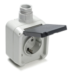 Stopcontact voor buiten | PEHA | M20 (Randaarde, Grijs)