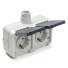 Stopcontact voor buiten | PEHA | M20 (Randaarde, Grijs)