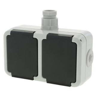 PEHA Stopcontact voor buiten | PEHA | M20 (Randaarde, Grijs) 6602851 K180106002 - 2