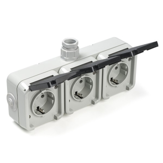 PEHA Stopcontact voor buiten | PEHA | M20 (Randaarde, Grijs) 6602855 K180106003 - 1