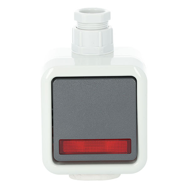 PEHA Wisselschakelaar voor buiten | PEHA | M20 (IP44, Met controlelamp, Grijs) 66.028.06 K180108126 - 1
