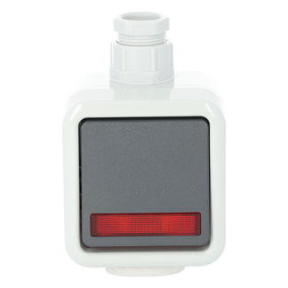 PEHA Wisselschakelaar voor buiten | PEHA | M20 (IP44, Met controlelamp, Grijs) 66.028.06 K180108126