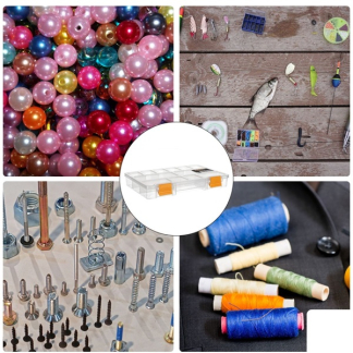 Perel Assortimentsdoos | Perel | 230 x 150 x 33 mm (15 vakjes, Transparant) OMRC9 K100401015