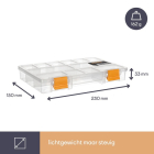 Perel Assortimentsdoos | Perel | 230 x 150 x 33 mm (15 vakjes, Transparant) OMRC9 K100401015 - 3